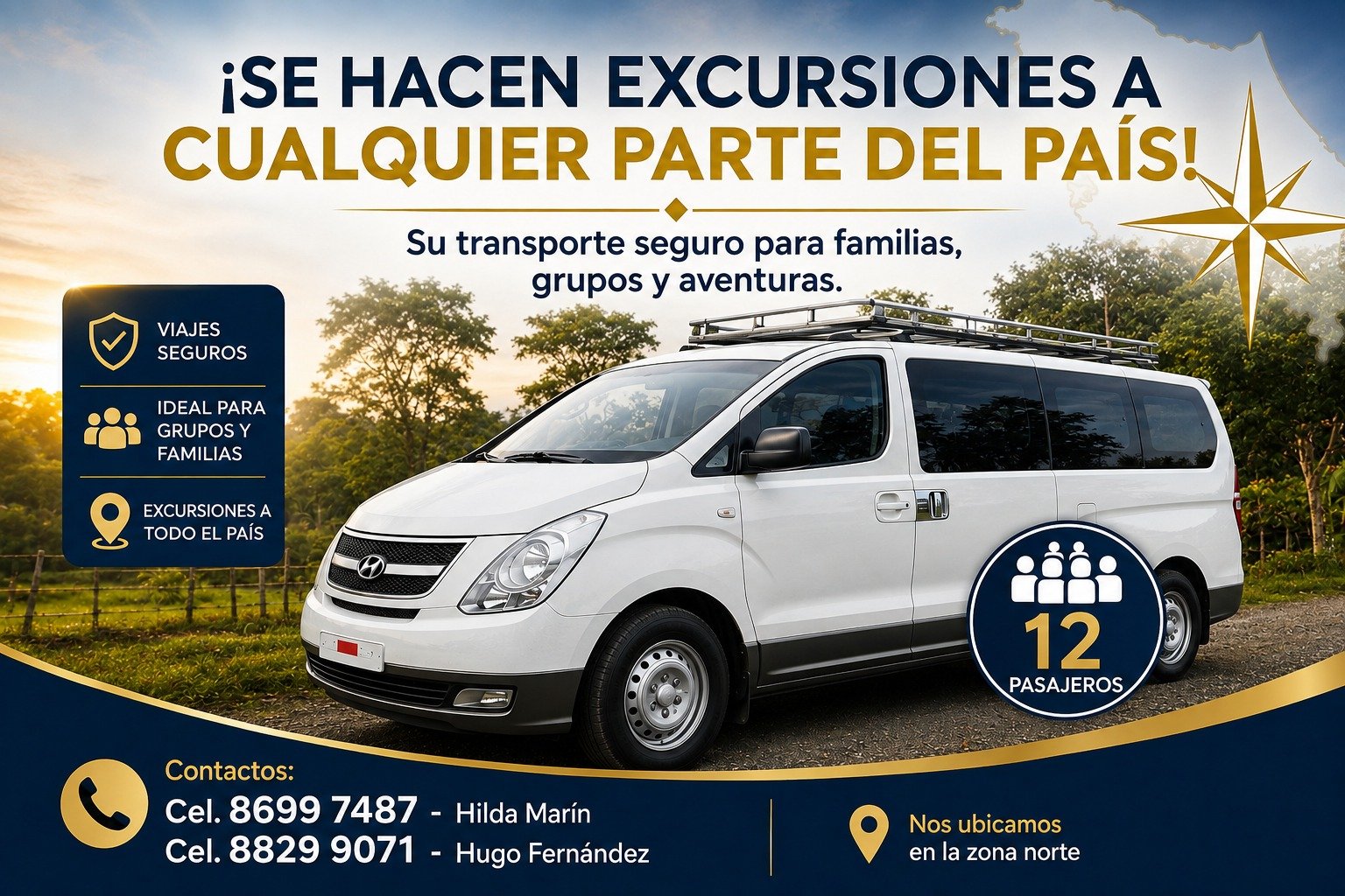 Excursiones Alfaro Workshop - Van para 12 pasajeros